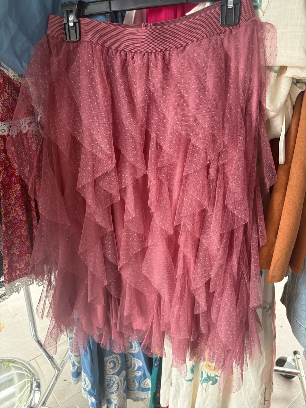 NWT Gigio Women’s Layered Tulle Skirt with Dot Texture. Available in XL, 1X, 2X. - Picture 2 of 5